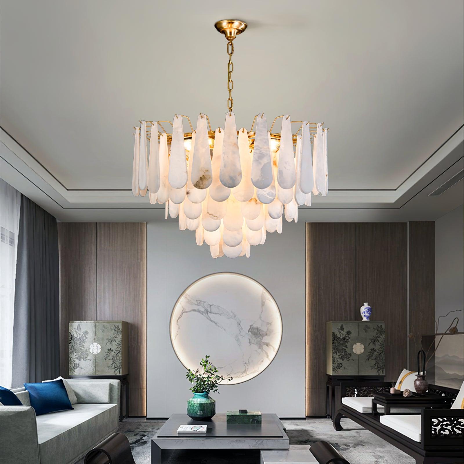 Leon Chandelier - Modern Crystal Ceiling Light Fixture for Dining Room, Living Room & Bedroom | Elegant Home Decor Lighting for Weddings & Interior Design