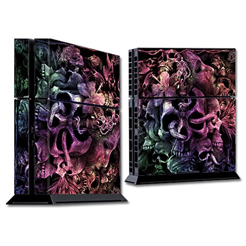 Custom Skull Art Vinyl Skin Decal Wrap for PS4 Sony Playstation Console - Protective Cover Sticker | Perfect for Gaming Setups & Themed Rooms