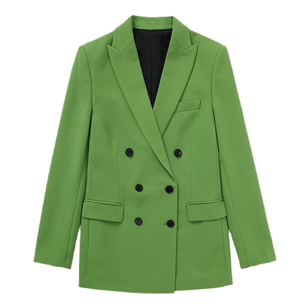 Women's Double Breasted Blazer - Casual & Office Work Jacket Coat for Professional Ladies | Perfect for Business Meetings, Office Wear & Formal Occasions