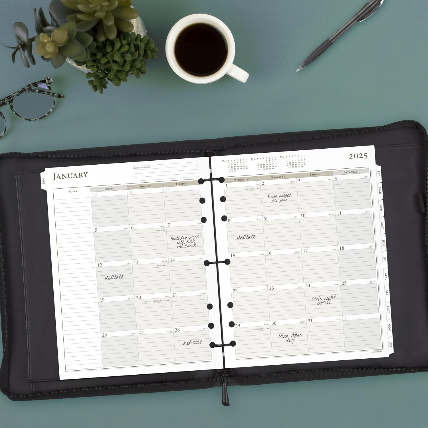 AT-A-GLANCE 2025 Monthly Planner Refill - 8.5