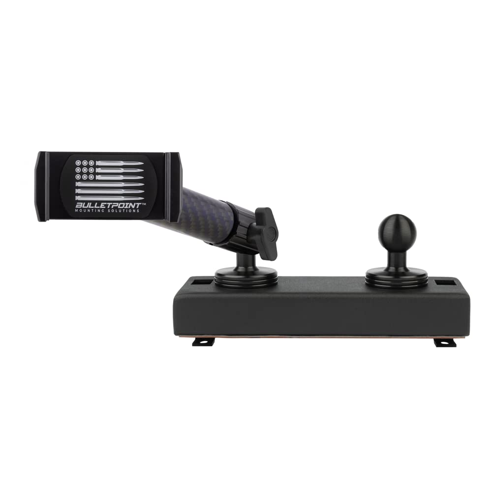 RAM Truck Phone Mount (2019+ 1500/2500/3500/TRX) - 20mm Ball Dash Holder Compatible with iPhone & Android - Secure Dual Ball Design for Hands-Free Driving | Perfect for Off-Roading, Commuting & GPS Navigation