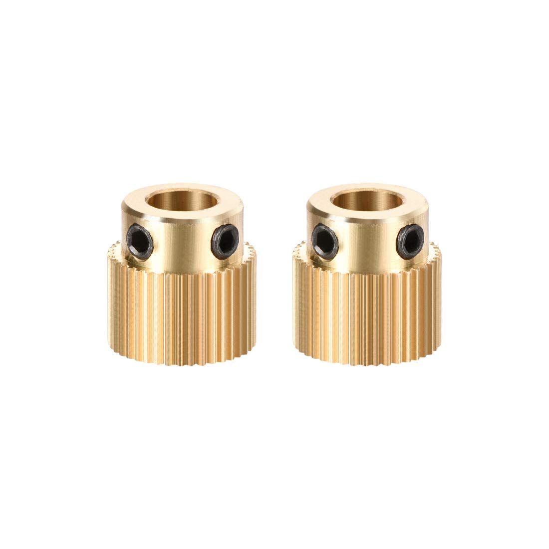 High-Quality Brass Drive Gear Extruder Wheel - 40 Teeth, 5mm Bore (2-Pack) - Perfect for 3D Printers, CNC Machines & Industrial Equipment