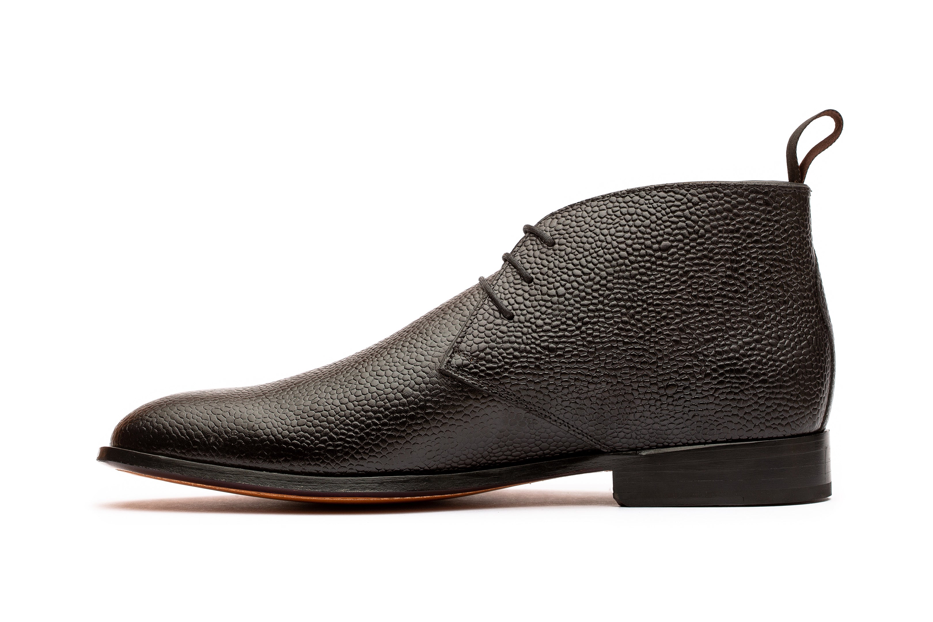 Men's Black Grain Leather Chukka Boots - Comfortable & Stylish Casual Shoes for Work, Travel & Outdoor Activities
