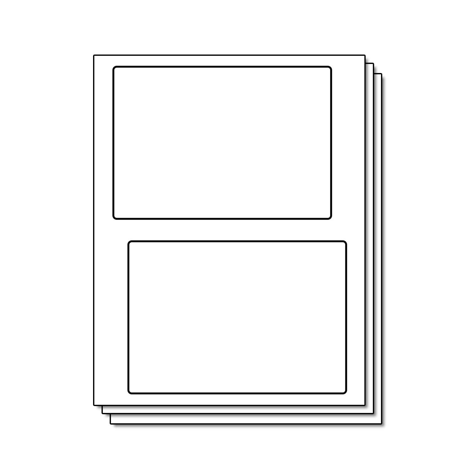 4.75 x 6.75 Inch Shipping Labels for Inkjet & Laser Printers - 2 per Sheet, 300 Labels (150 Sheets) - Perfect for Ecommerce, Amazon FBA, USPS & UPS Packages