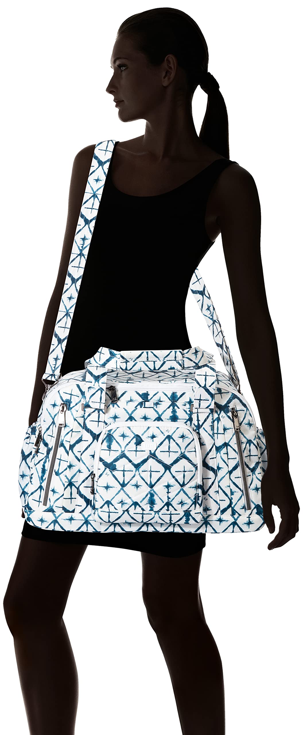 Lug Women's Quilted Duffel Bag - Propeller 2 in Diamond White | Spacious Travel Bag for Gym, Weekend Getaways & Carry-On Luggage | Stylish & Durable Women's Duffel