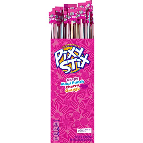 Pixy Stix Candy Filled Fun Straws - 0.42oz (85 Count) - Bulk Powdered Candy for Parties, Halloween Treats & Kids Snacks