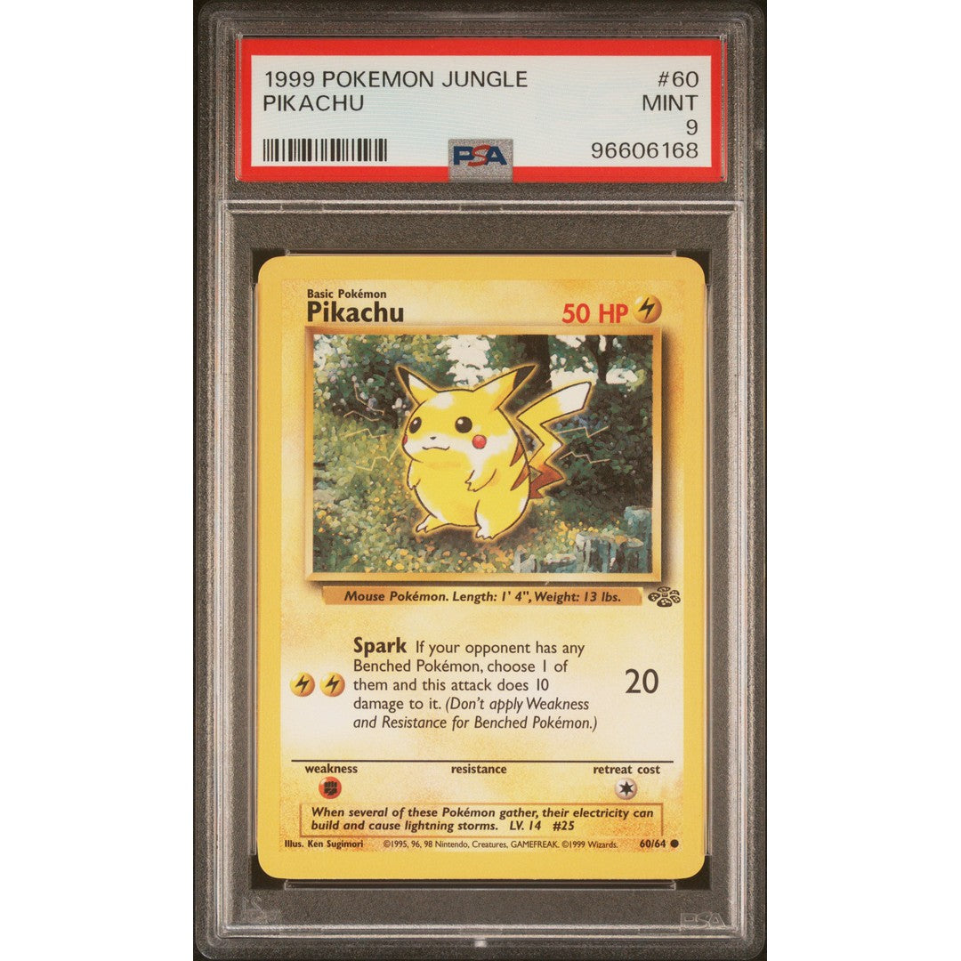 2009 Pokemon Jungle Pikachu 60/64 PSA 9 Graded Card - Rare Collectible for Pokemon Fans & Trading Card Game Players - Perfect for Display, Investment & Battles