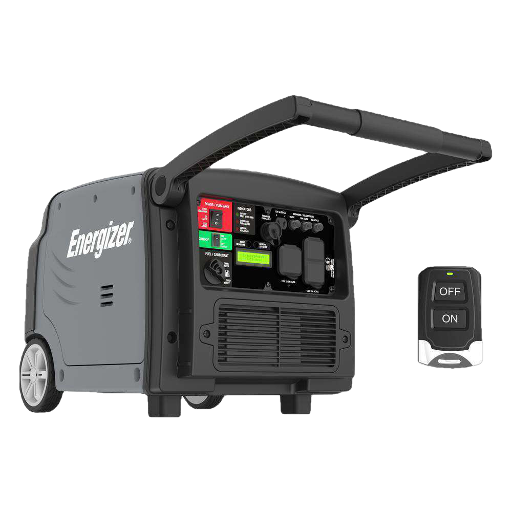 Energizer EZV3200P 3200W Portable Gas Powered Inverter Generator with Remote Start - Quiet, Reliable Power for Camping, RV, Home Backup & Outdoor Events