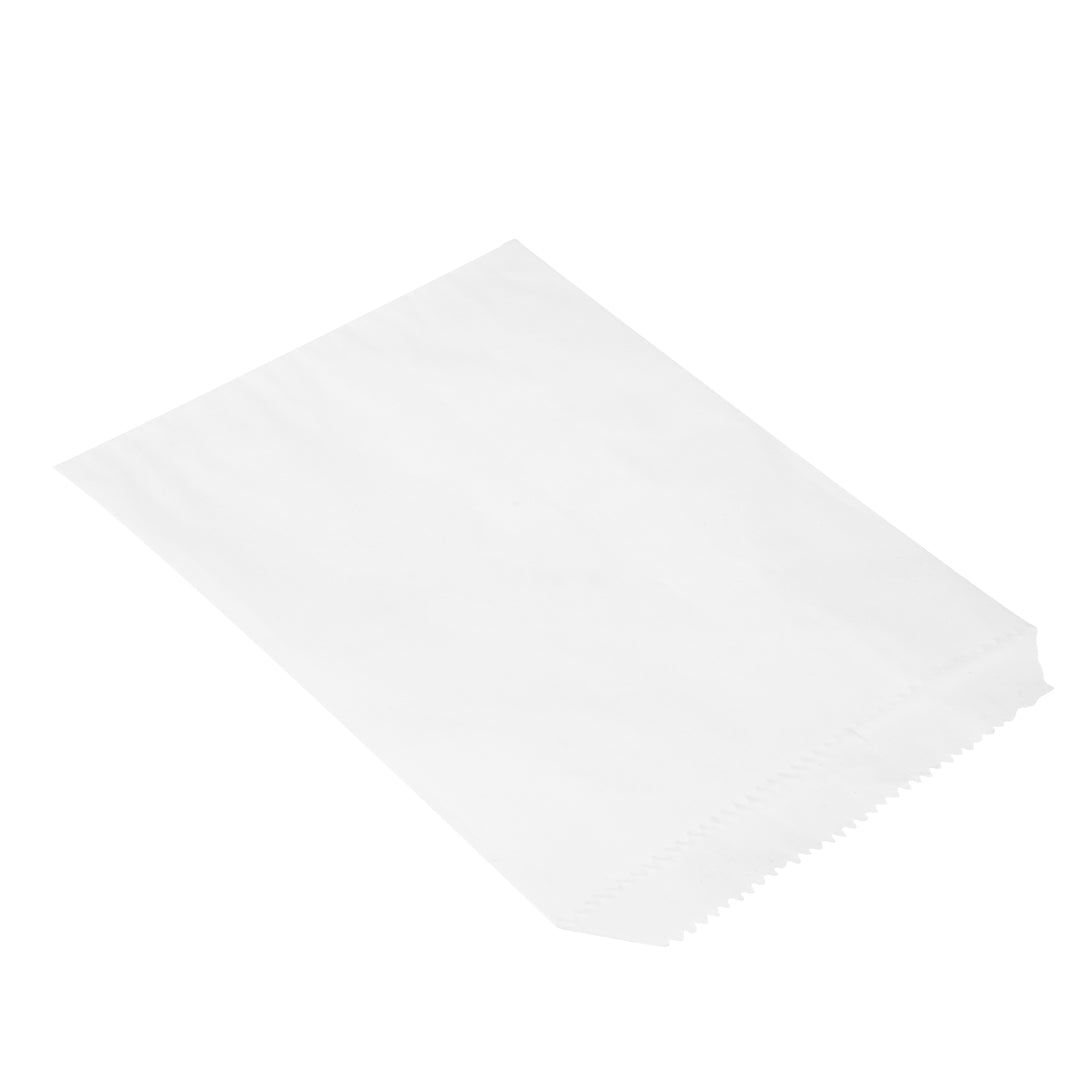 White Paper Bags 7x5 Inches - 100 Count Bulk Pack | Eco-Friendly Kraft Gift Bags for Retail, Parties & Favor Packaging
