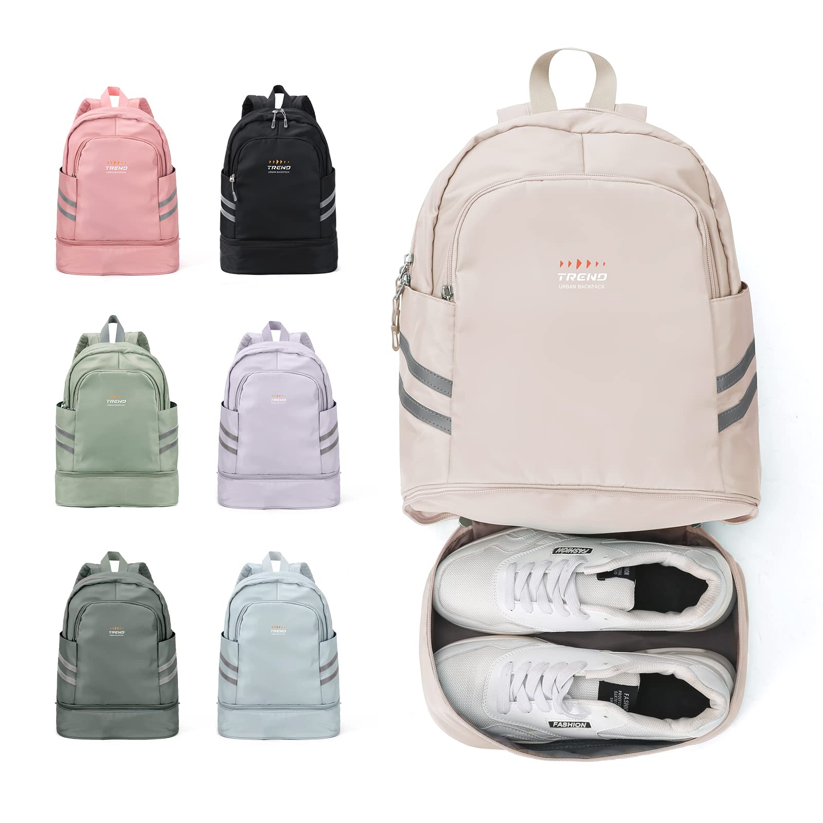 Coofay Small Gym Backpack for Women - Waterproof Sports Backpack with Shoe Compartment & Laptop Sleeve | Lightweight Travel Backpack for Workout, Yoga, Running & Gym | Perfect Fitness Bag for Active Women