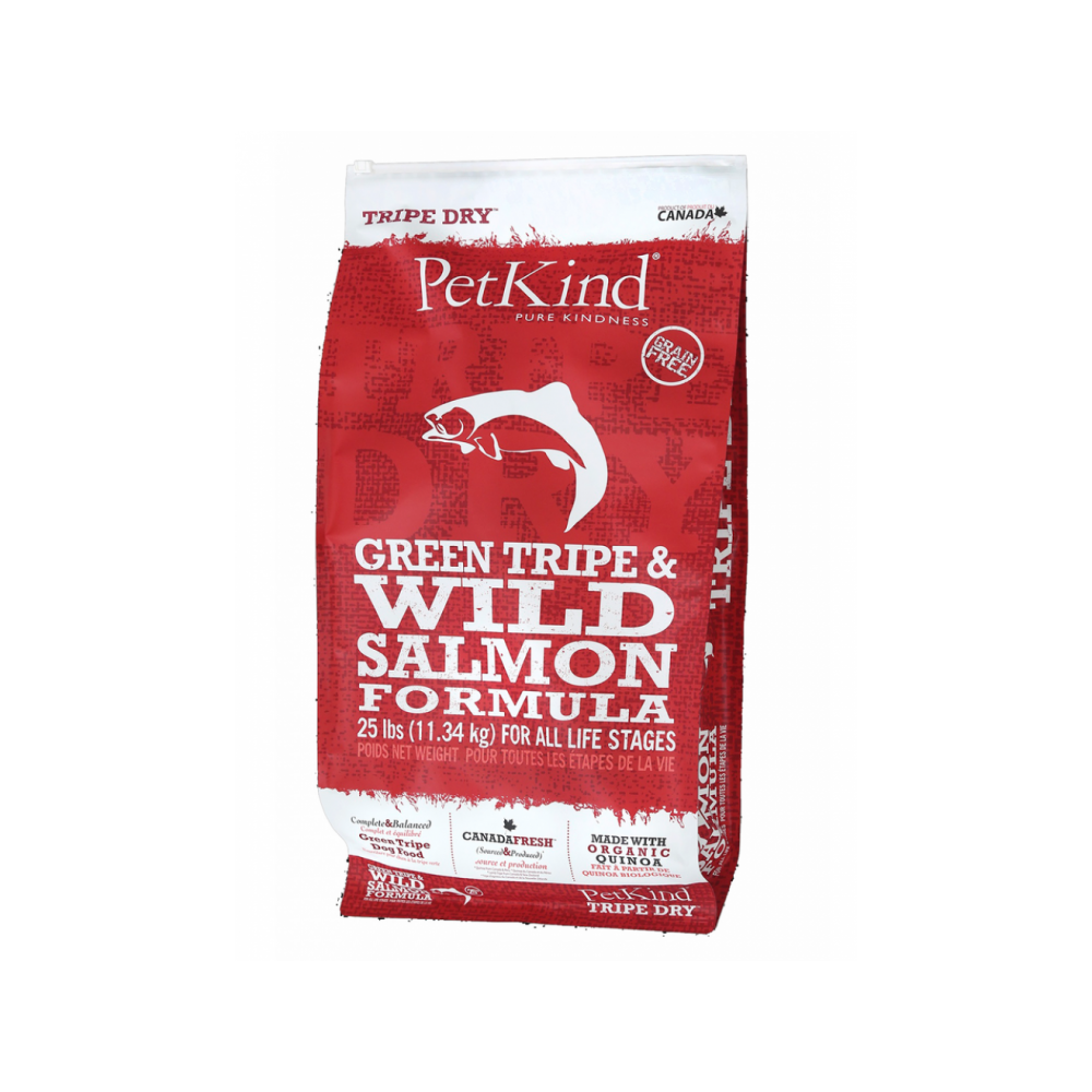 Premium All Life Stages Green Tripe & Wild Salmon Dry Dog Food - High Protein Grain-Free Recipe for Puppies, Adults & Senior Dogs - Perfect for Sensitive Stomachs & Skin Health