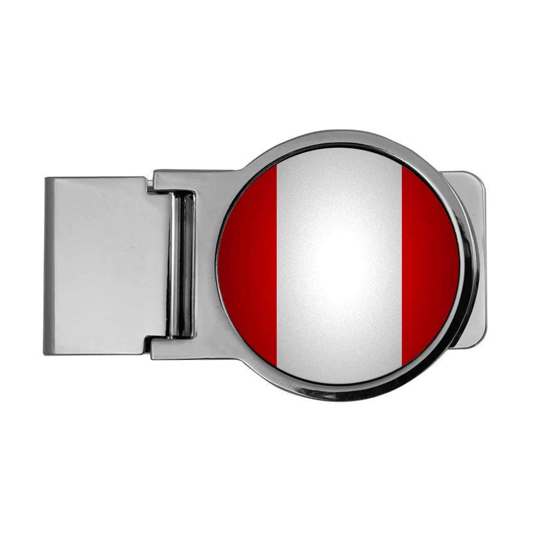 Premium Peruvian Flag Money Clip - Round Design Wallet Accessory for Travel, Gifts & Everyday Use