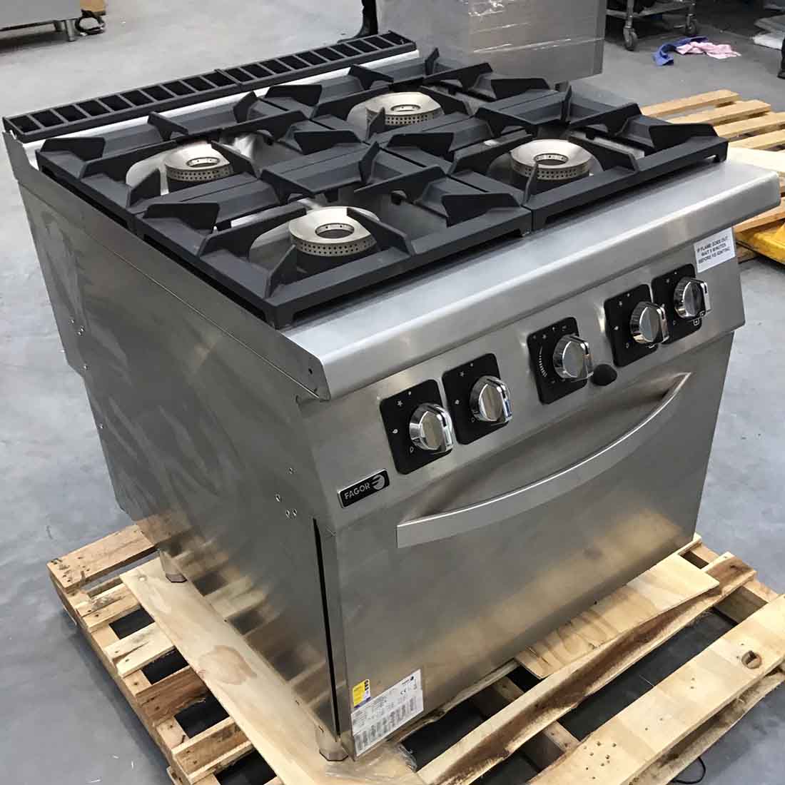 Fagor 900 Series 4-Burner Gas Range with Oven - Model C G941H | Professional Kitchen Appliance for Home Cooking & Baking