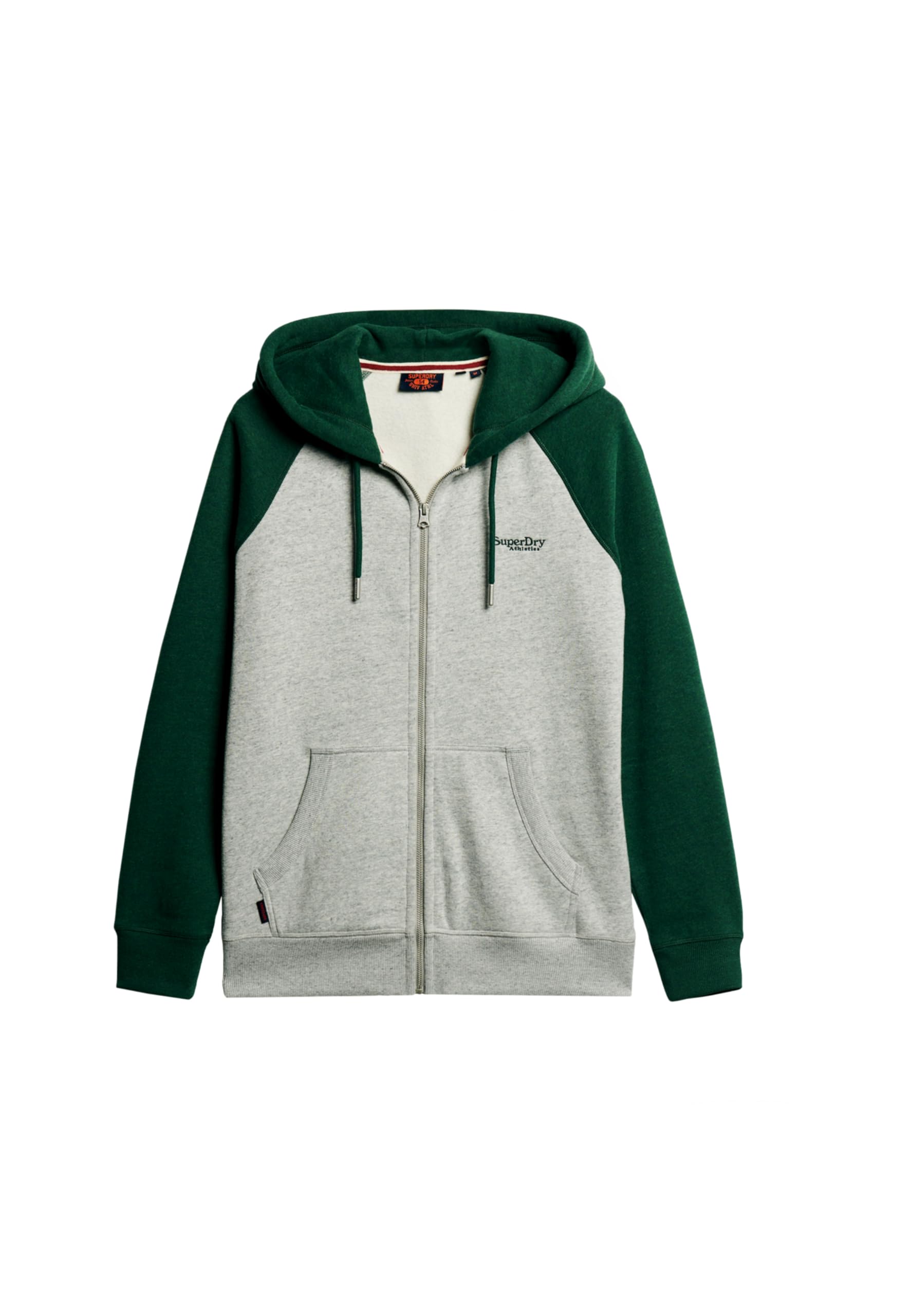 Superdry Men's Essential Baseball Zip Hoodie Sweatshirt - Comfortable Casual Pullover for Streetwear, Gym & Outdoor Activities