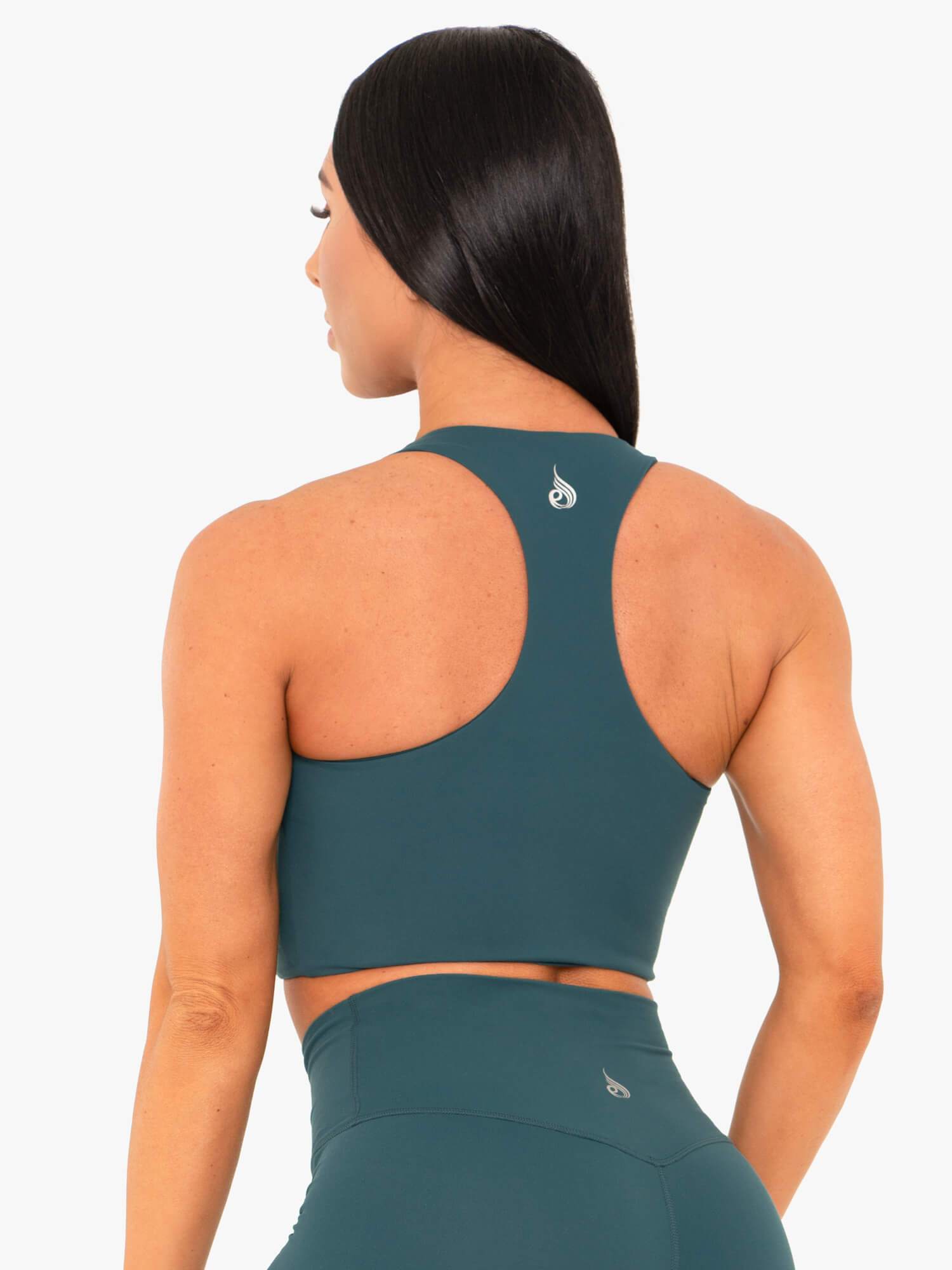 NKD Sports Bra for Women - High Support Workout Top in Teal - Perfect for Yoga, Running & Gym