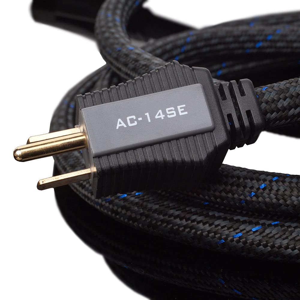 Premium AC 14SE Audiophile MKII Signature Power Cable - High-End 1M Power Cord for Audio Systems, Home Theater & Hi-Fi Equipment - Perfect for Turntables, Amplifiers & AV Gear