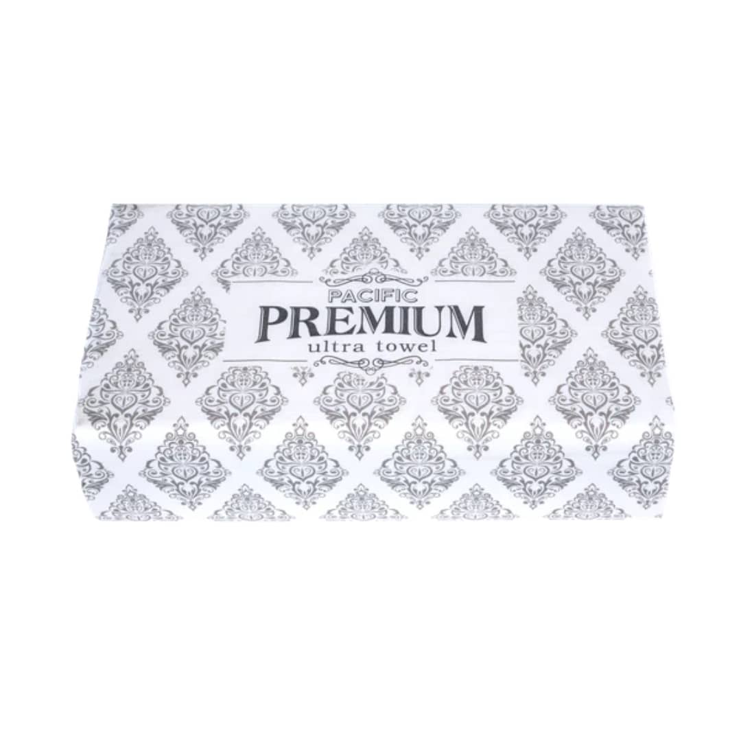 Premium Pacific Hand Towel UP300 - 100 Sheets per Pack, 12 Packs per Carton | Soft & Absorbent for Kitchen, Bathroom, and Office Use
