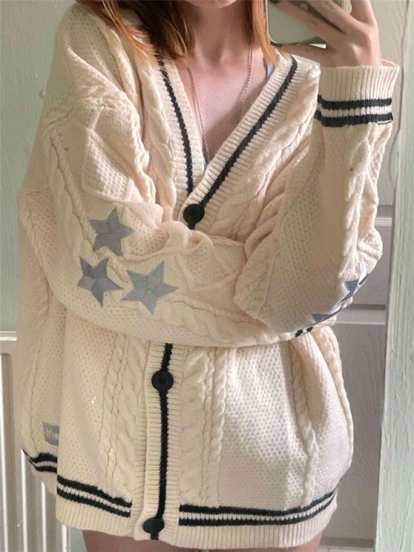 Vintage 1958 Women's Long Sleeve Knitted Cardigan - Single Breasted Sweater Jacket for Fall & Winter | Cozy Office Wear & Casual Outfits
