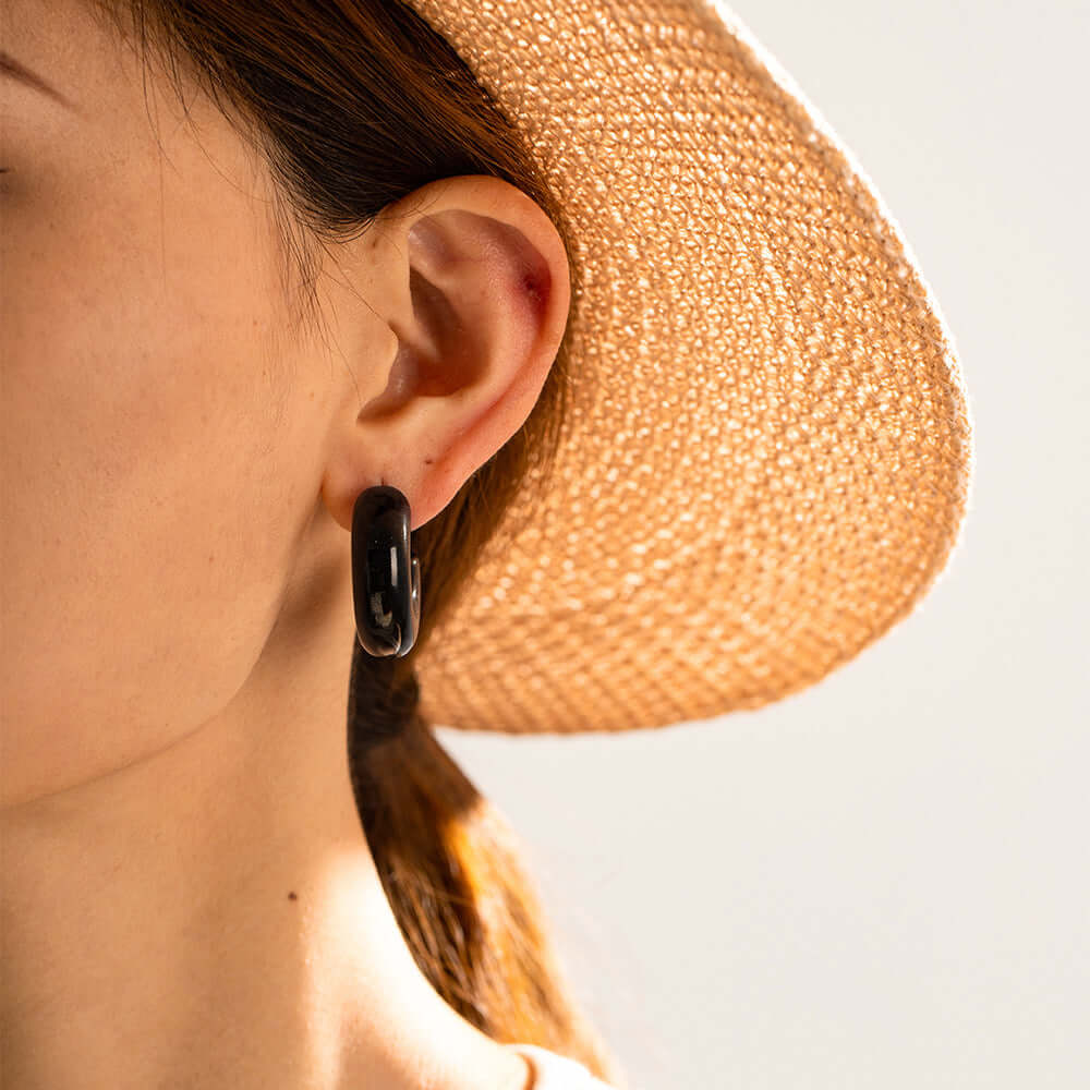 18K Gold Plated Bold Fat Thick Hoop Earrings for Women | Chunky Statement Hoops | JDE897 | Perfect for Parties, Weddings & Everyday Wear