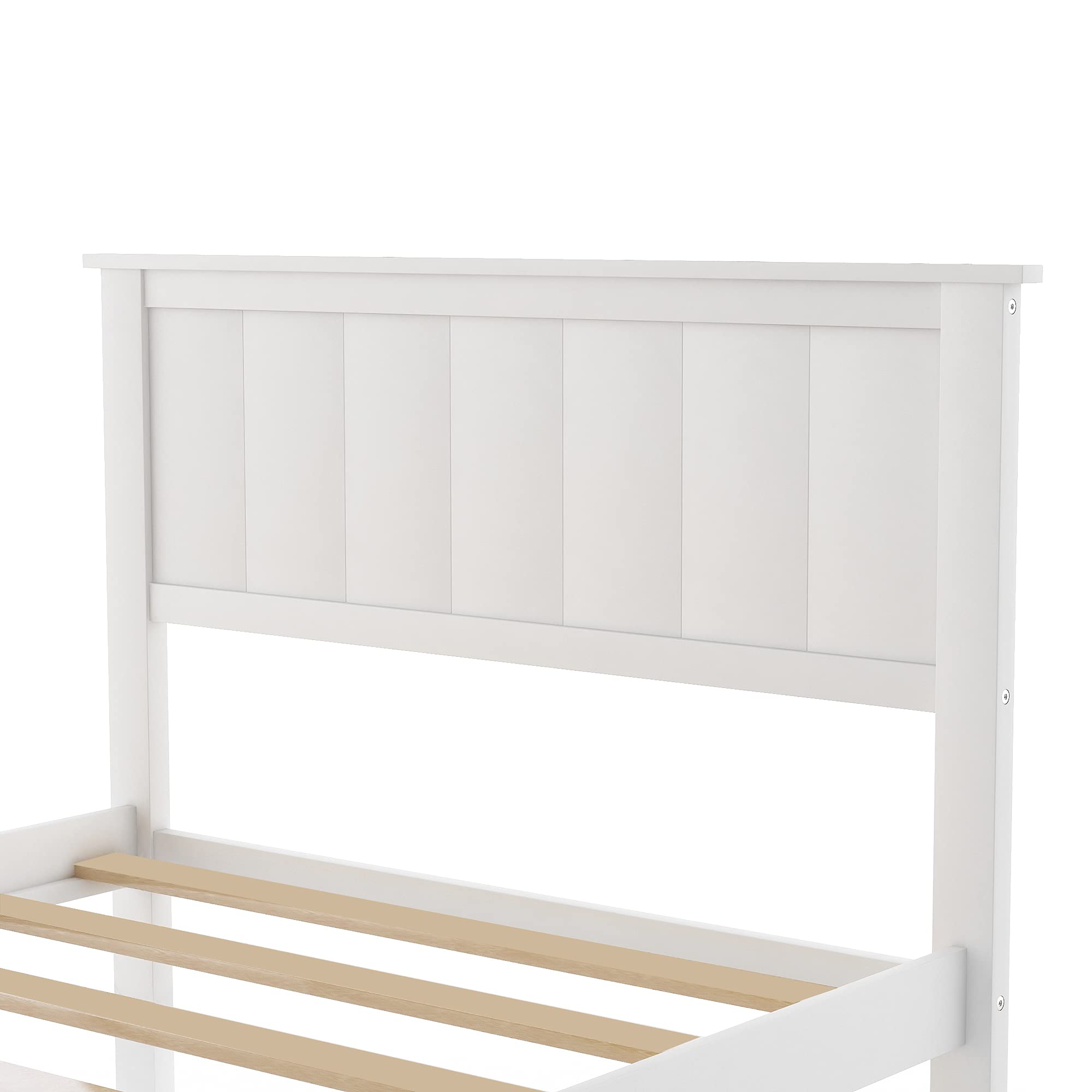 Platform Bed Frame with Storage Drawers & Headboard - 10 Wood Slats Support, No Box Spring Needed, Easy Assembly - Perfect for Small Bedrooms & Modern Home Decor