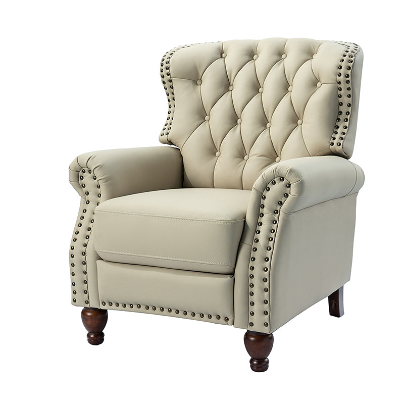 Premium Genuine Leather Oversized Recliner Chair for Living Room - Comfortable Lounge Chair for Home Theater, Reading Nook & Relaxation