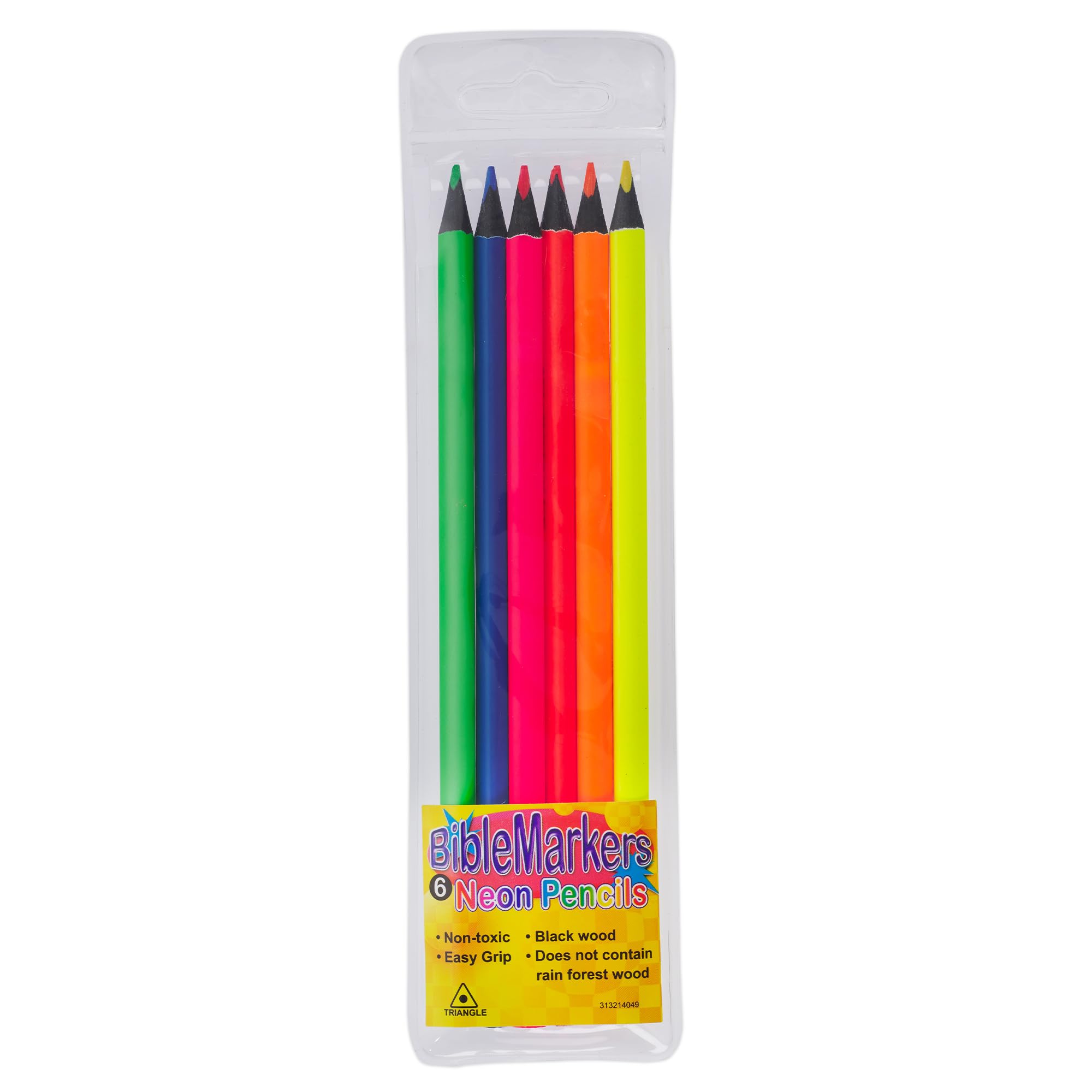 Christian Art Gifts Bible Highlighters Set - 6 Assorted Neon Colors, Smudge & Bleed Proof for Bible Study, School, Office & Home Use | Perfect for Scripture Marking, Note Taking & Book Annotation