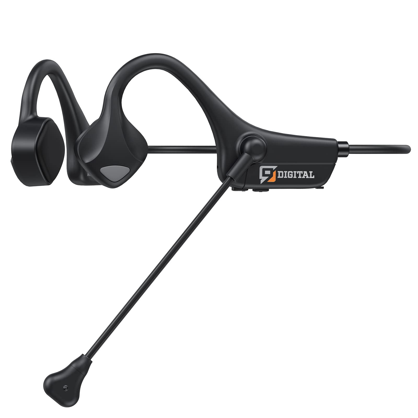 Wireless Bone Conduction Bluetooth Headphones with Built-in Mic - Open Ear Design, Noise Canceling Boom Microphone for Home Office, Online Classes, Truck Driving & Business Calls | Comfortable for All-Day Use During Workouts, Commuting & Conference Calls