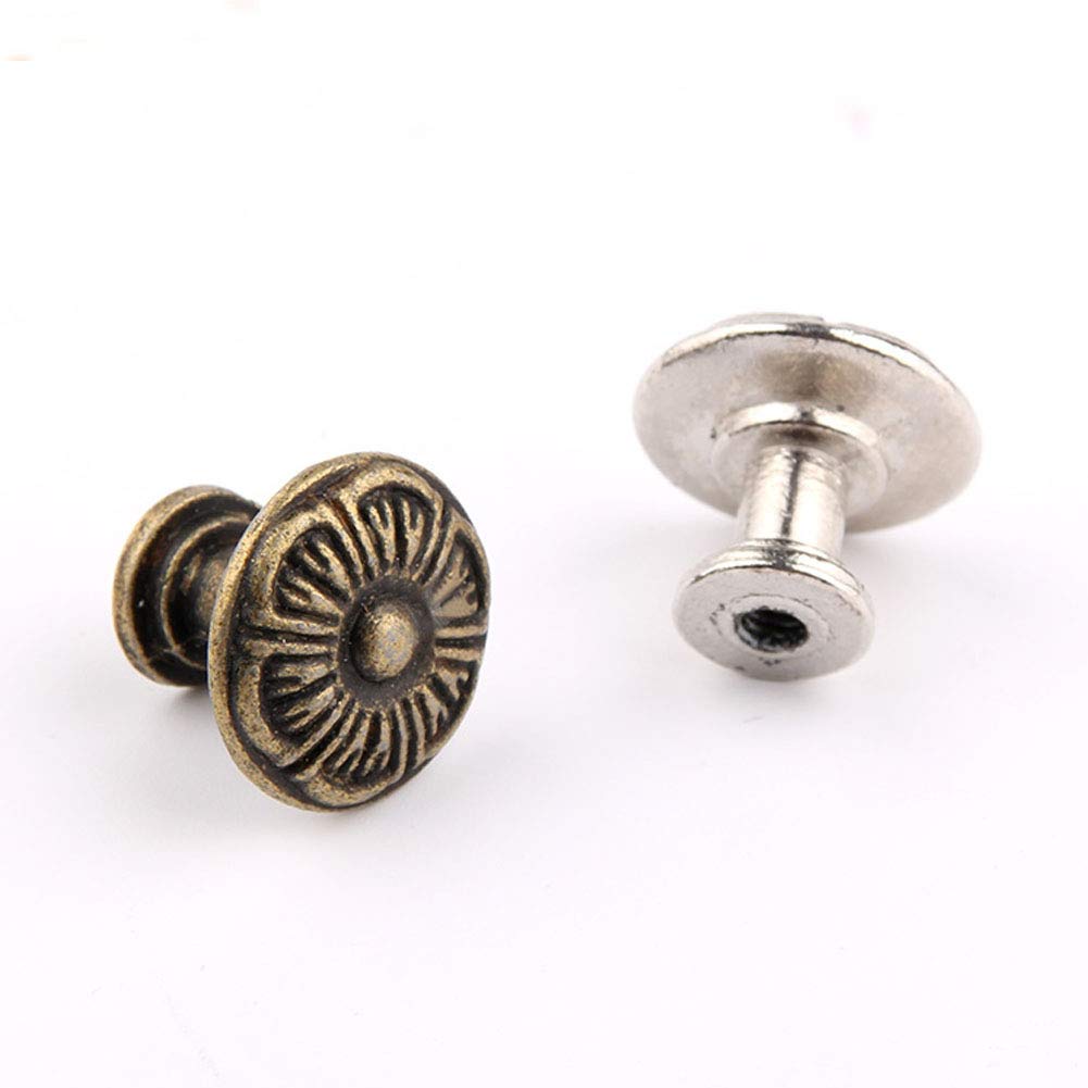 10 Pcs Zinc Alloy Cabinet Drawer Pull Handles - Silver Jewelry Box Knobs with 3 Size Screws - Perfect for Dresser, Wardrobe, Furniture & DIY Home Decor Upgrade