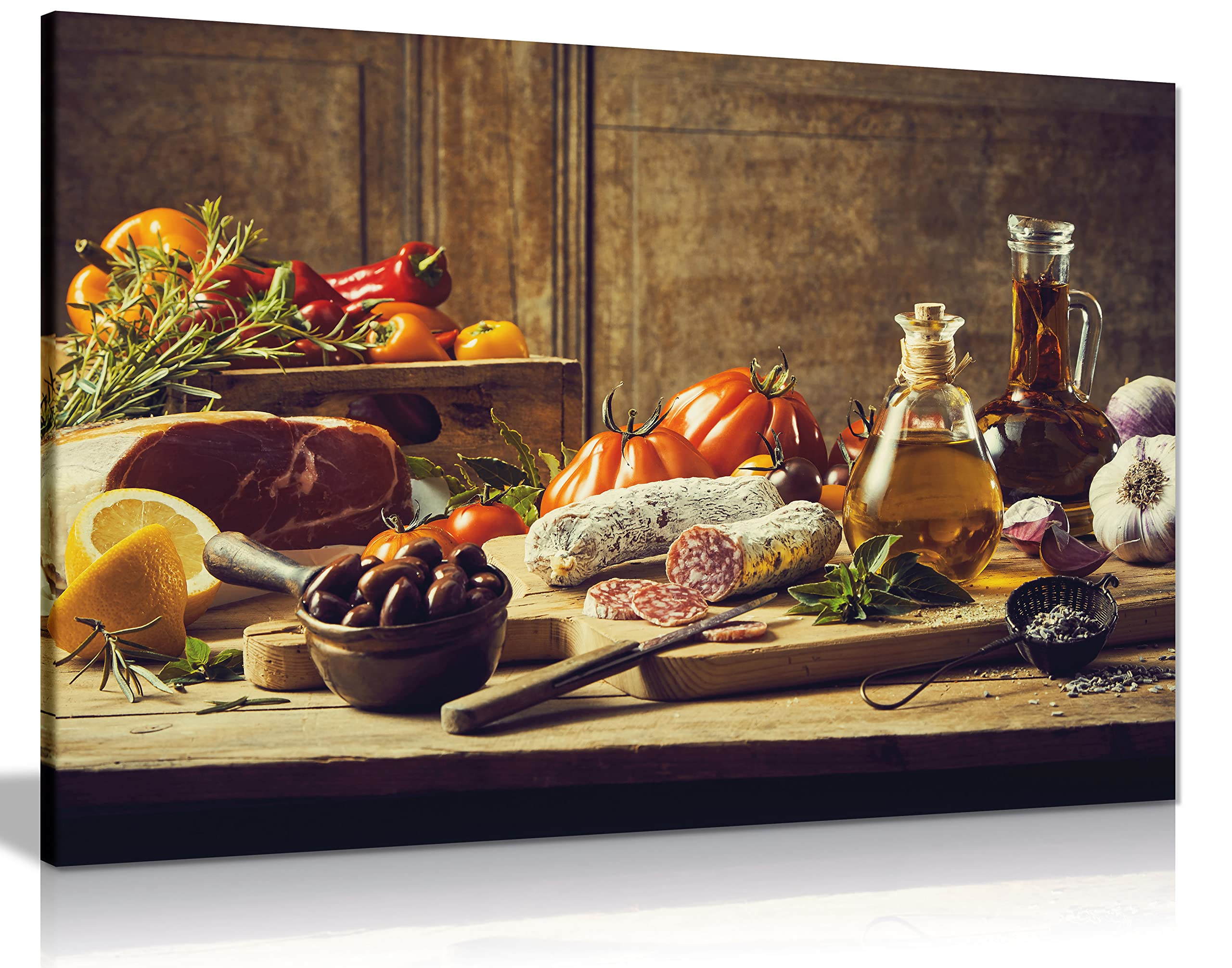 Modern Kitchen Decor Wall Art - Still Life Canvas Print for Home Decor (24x16 Inches) - Perfect for Dining Room, Living Room & Office Wall Decoration