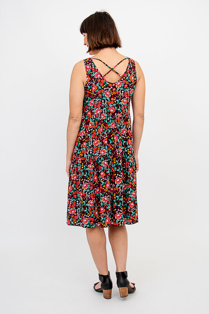 Kayana Women's Summer Floral Dress - Frigola Style Elegant Maxi Dress for Beach, Vacation & Casual Wear