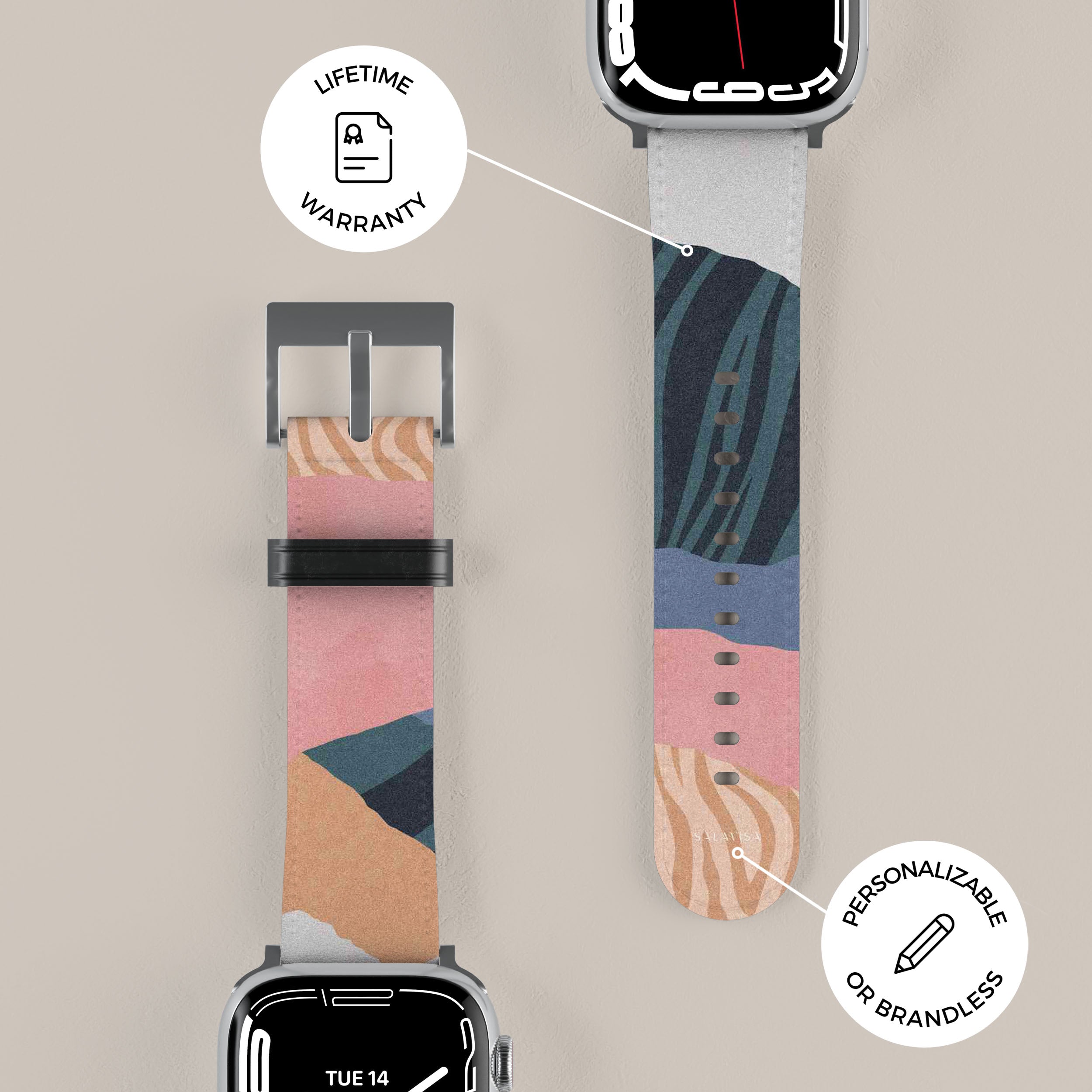Premium Soft Silicone Apple Watch Band - Pale Tranquility Color | Comfortable & Durable Strap for Workouts, Running & Daily Wear | Compatible with All Apple Watch Models