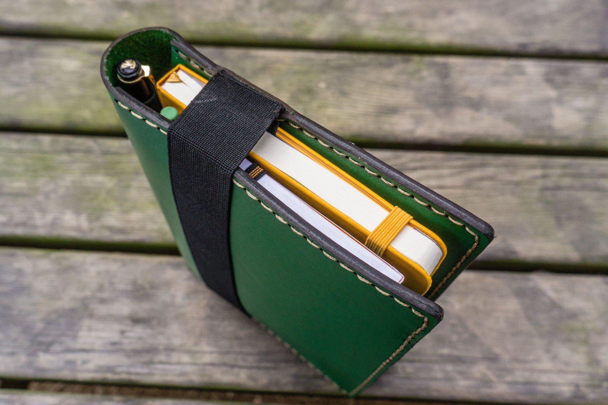Premium Genuine Leather Hobonichi Cousin A5 Planner Cover - Green | Organizer for Daily Planning, Journaling & Productivity | Perfect for Office, School & Gift Giving