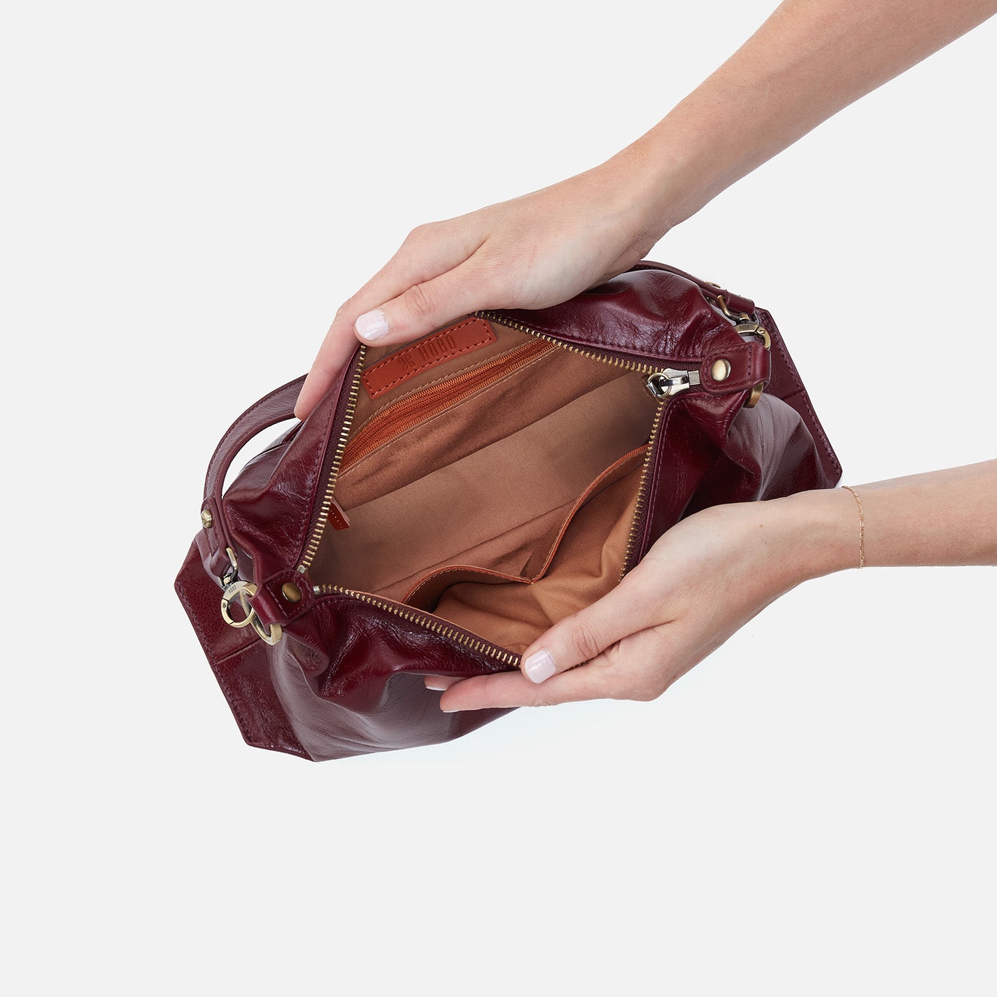 Stylish Avon Polished Leather Shoulder Bag in Winterberry - Perfect for Work, Travel & Everyday Use