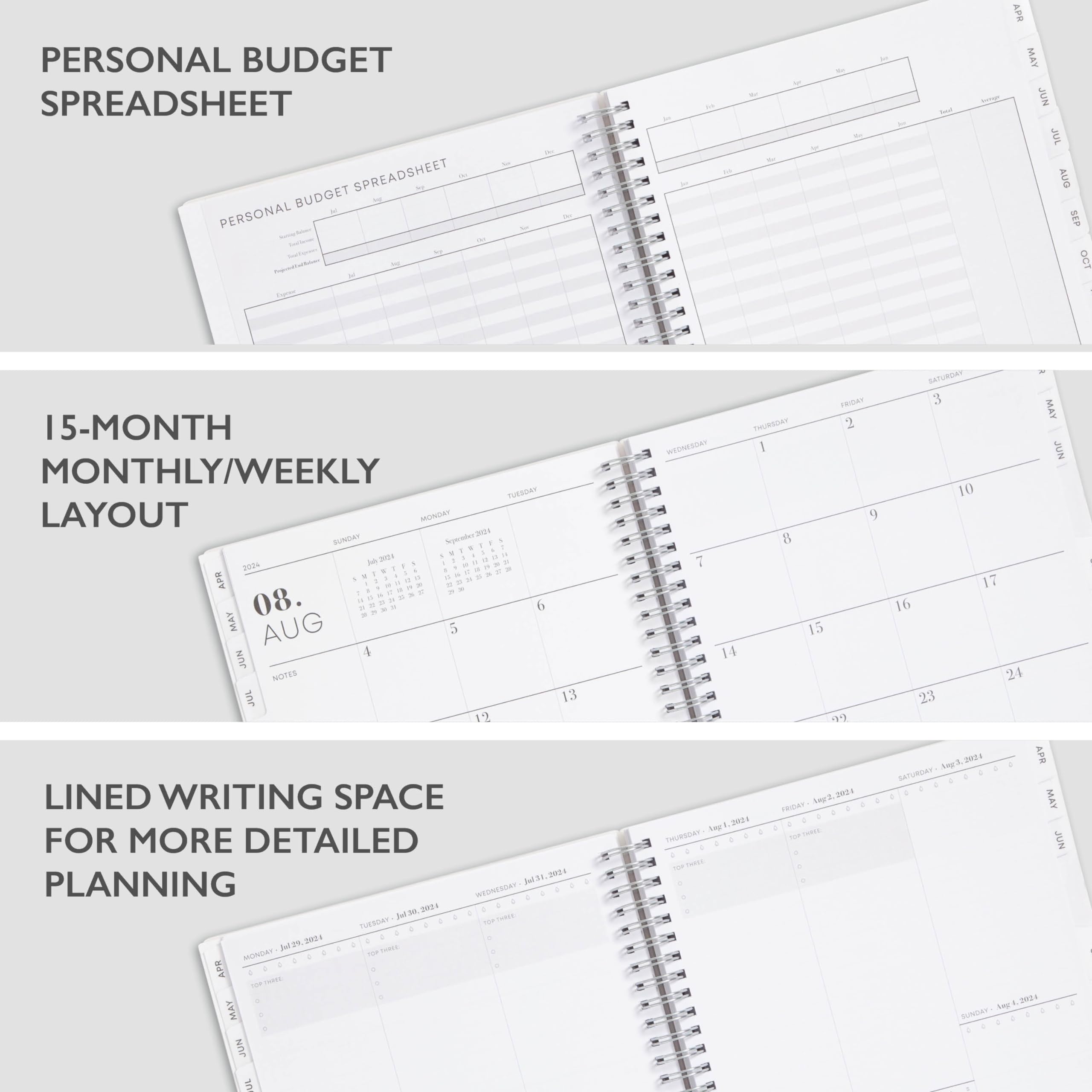 Blue Sky 2024-2025 Academic Planner - Weekly & Monthly Calendar with Flexible Wirebound Cover, 7x9 Inches, Tropical Frost Design (150675) - Perfect for Students, Teachers & Office Organization