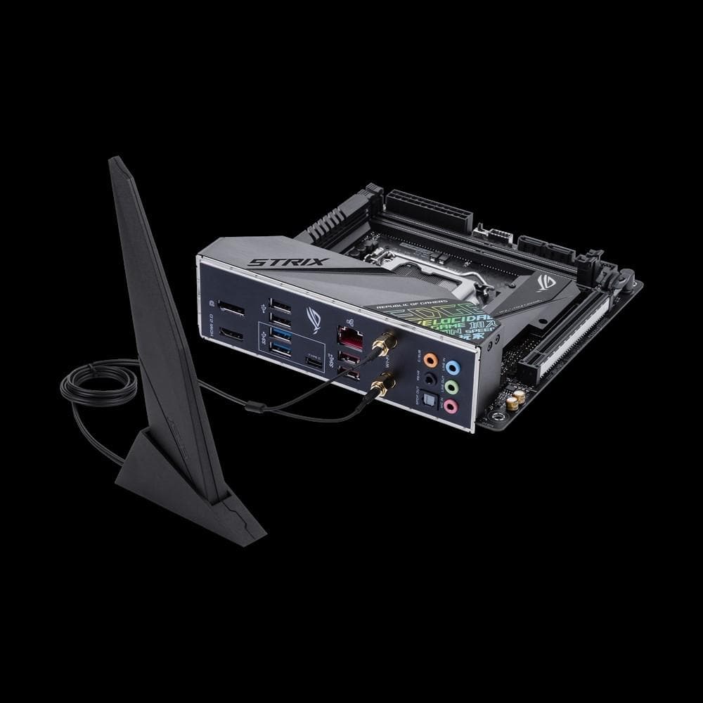 ASUS ROG STRIX Z390-I Gaming Motherboard - Mini ITX (LGA 1151) for Intel 9th/8th Gen CPUs, DDR4 4400MHz, Dual M.2, WiFi, 3-Year Warranty - Perfect for Compact Gaming PC Builds & eSports Enthusiasts