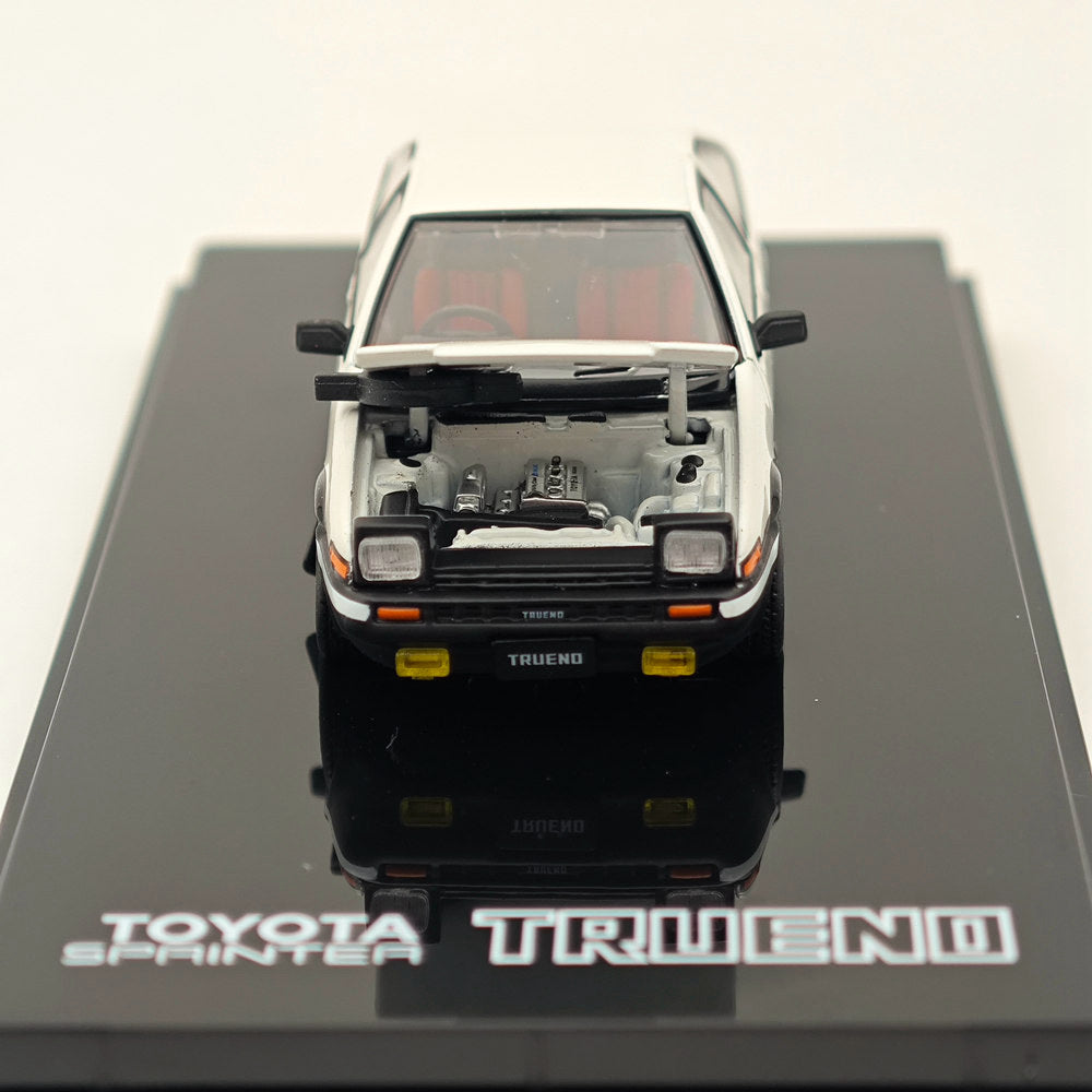 1/64 Toyota Sprinter Trueno GT Apex (AE86) JDM Style White Diecast Model Car - Hobby Japan HJ641052AWB - Perfect for Collectors, Display & Anime Fans (Initial D Inspired)