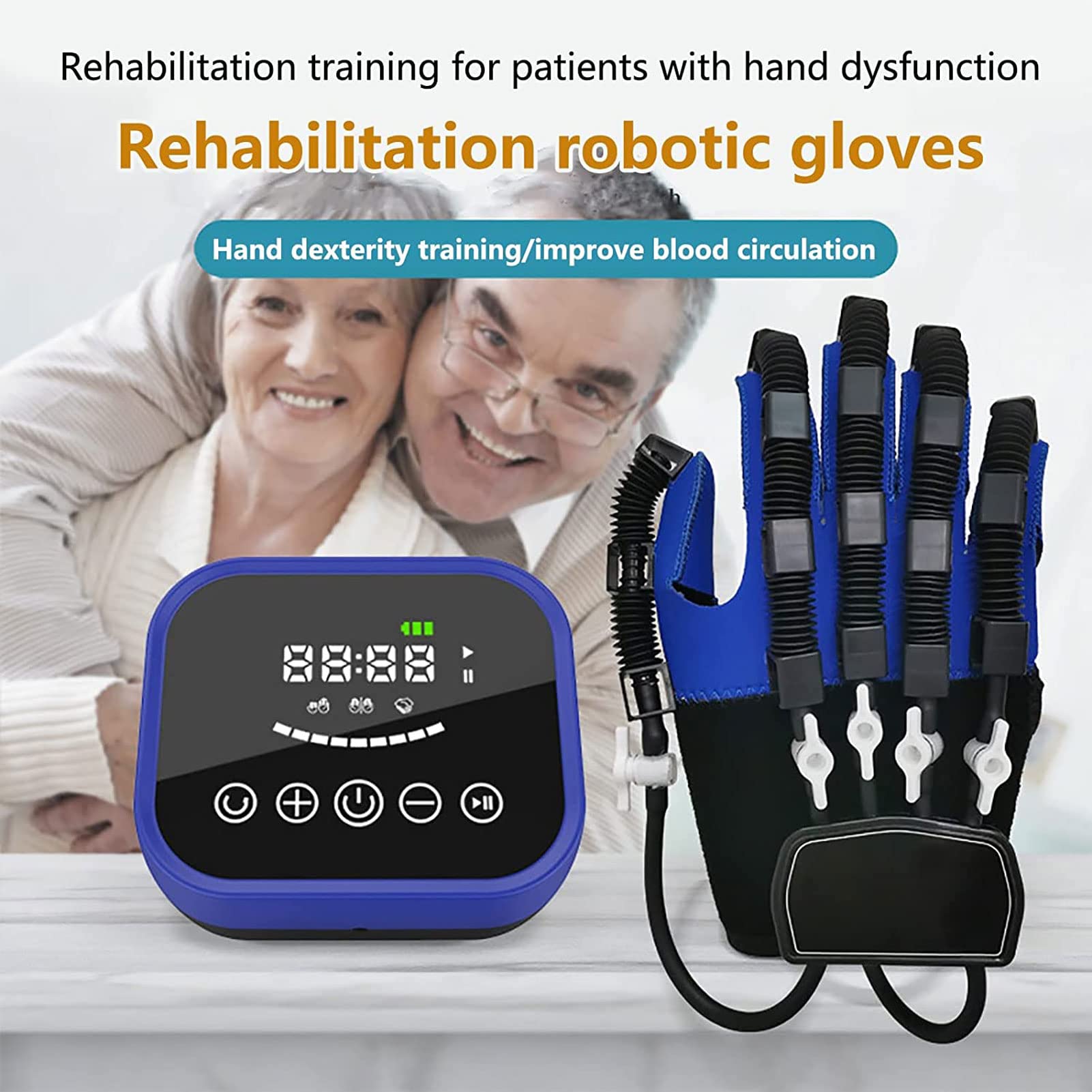 Rehabilitation Robot Gloves for Finger Training & Hand Therapy - Stroke Recovery Finger Orthosis & Functional Hand Splint - Right Hand (Size L) - Ideal for Post-Stroke Exercises & Hand Dysfunction Rehabilitation at Home
