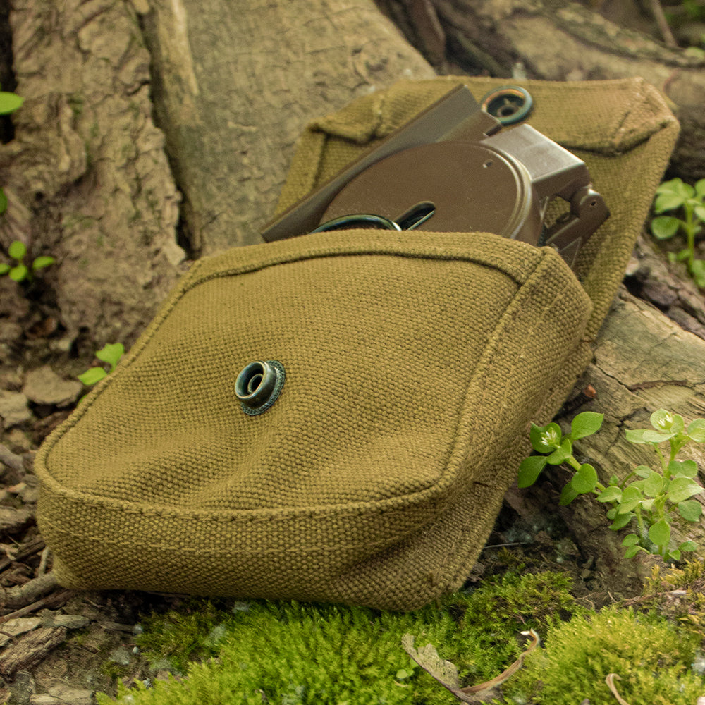 Premium Canvas Compass Pouch - Waterproof & Durable Outdoor Gear for Hiking, Camping, and Survival Kits | Compact Storage for Navigation Tools