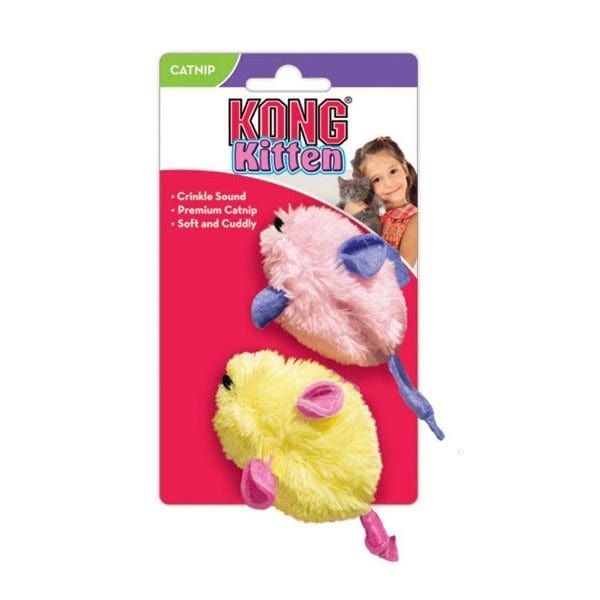 KONG Kitten Mice Cat Toy - Interactive Play for Kittens & Cats - Perfect for Indoor Play, Exercise & Training - Fun & Durable Catnip Mice Toys for Small & Adult Cats