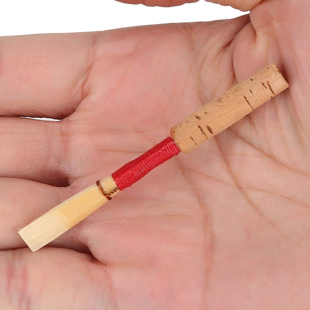 Premium Handmade Bamboo Oboe Reeds - Medium Soft Strength (Pack of 5) with Transparent Storage Case | Professional Quality Oboe Accessories for Beginners | Perfect for Practice, Performances & Music Classes
