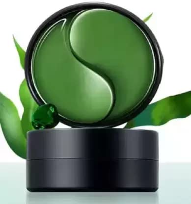 Crystal Black Eye Mask for Dark Circles & Puffy Eyes - Cooling & Soothing Eye Care Treatment for Sleep, Travel & Relaxation