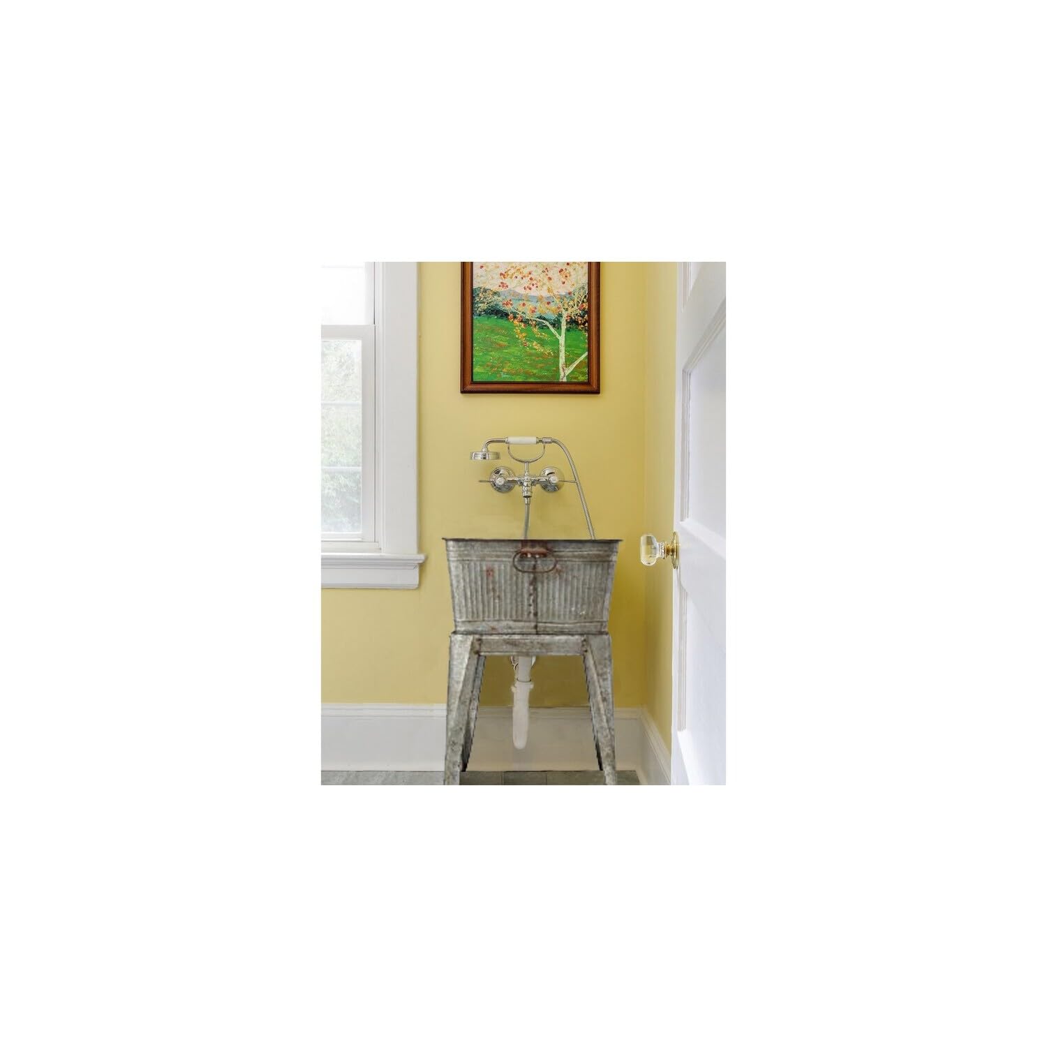 Rustic Galvanized Metal Tub with Angled Legs - 32