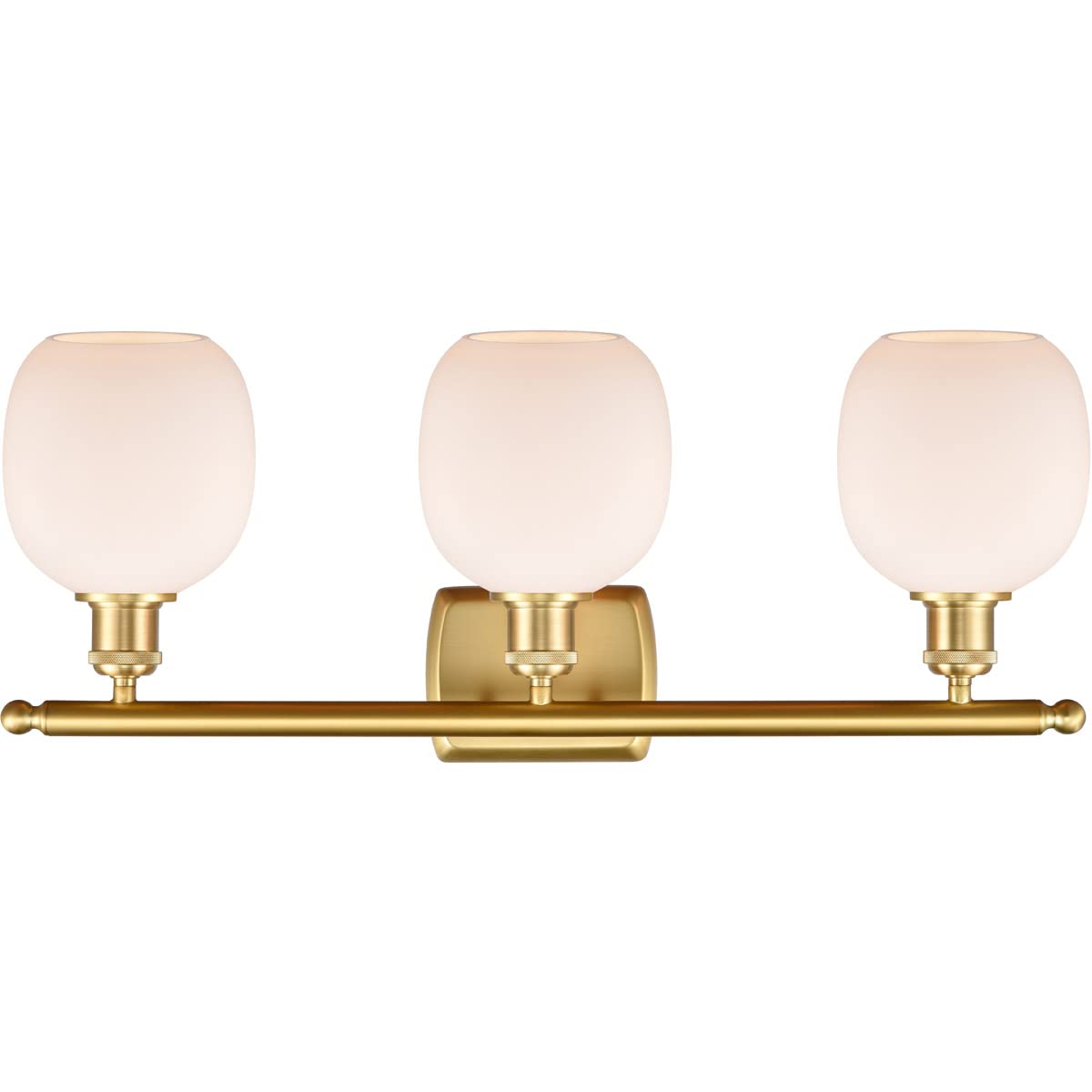 516-3W-SG-G101-LED Belfast 3-Light Bathroom Vanity Light Fixture - Modern LED Lighting for Bathroom Mirror, Makeup Area & Dressing Room