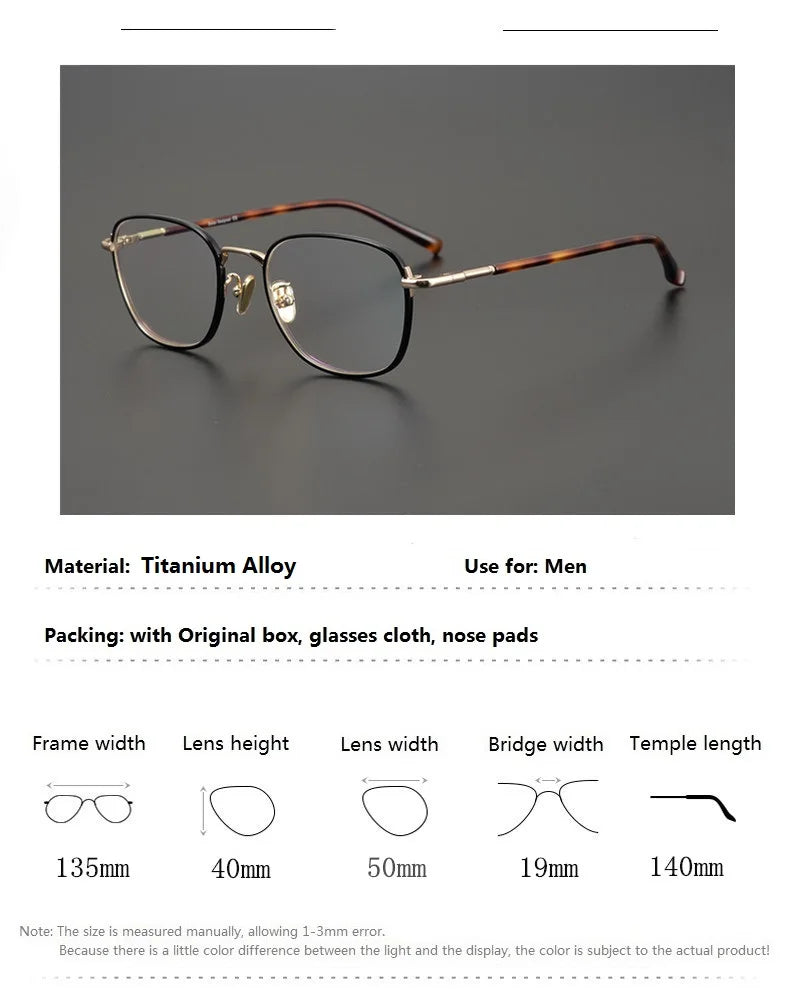 Aimee Women's Full Rim Square Titanium Acetate Eyeglasses Frame 92214 - Lightweight & Durable for Work, Reading & Fashion