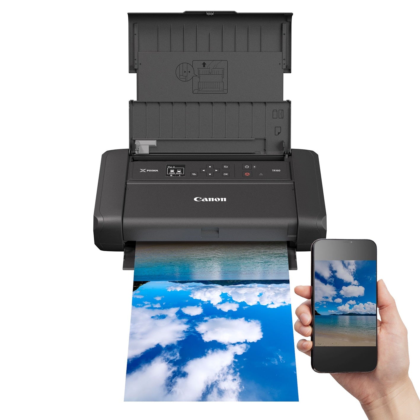 Canon PIXMA TR160 A4 Portable Photo Printer - Wireless, Compact & Lightweight for Travel, Home & Office Use