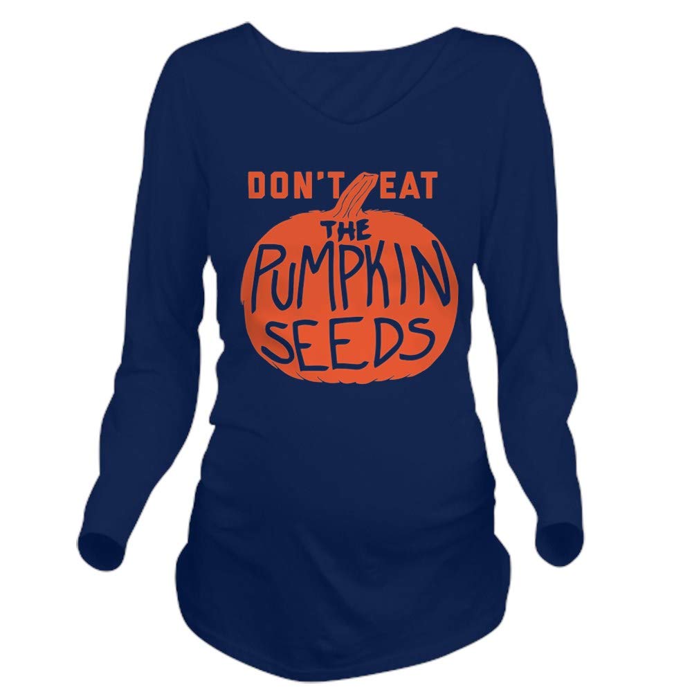 Don't Eat The Pumpkin Maternity T-Shirt - Funny Pregnancy Tee for Women - Perfect for Halloween, Fall Season & Maternity Photos