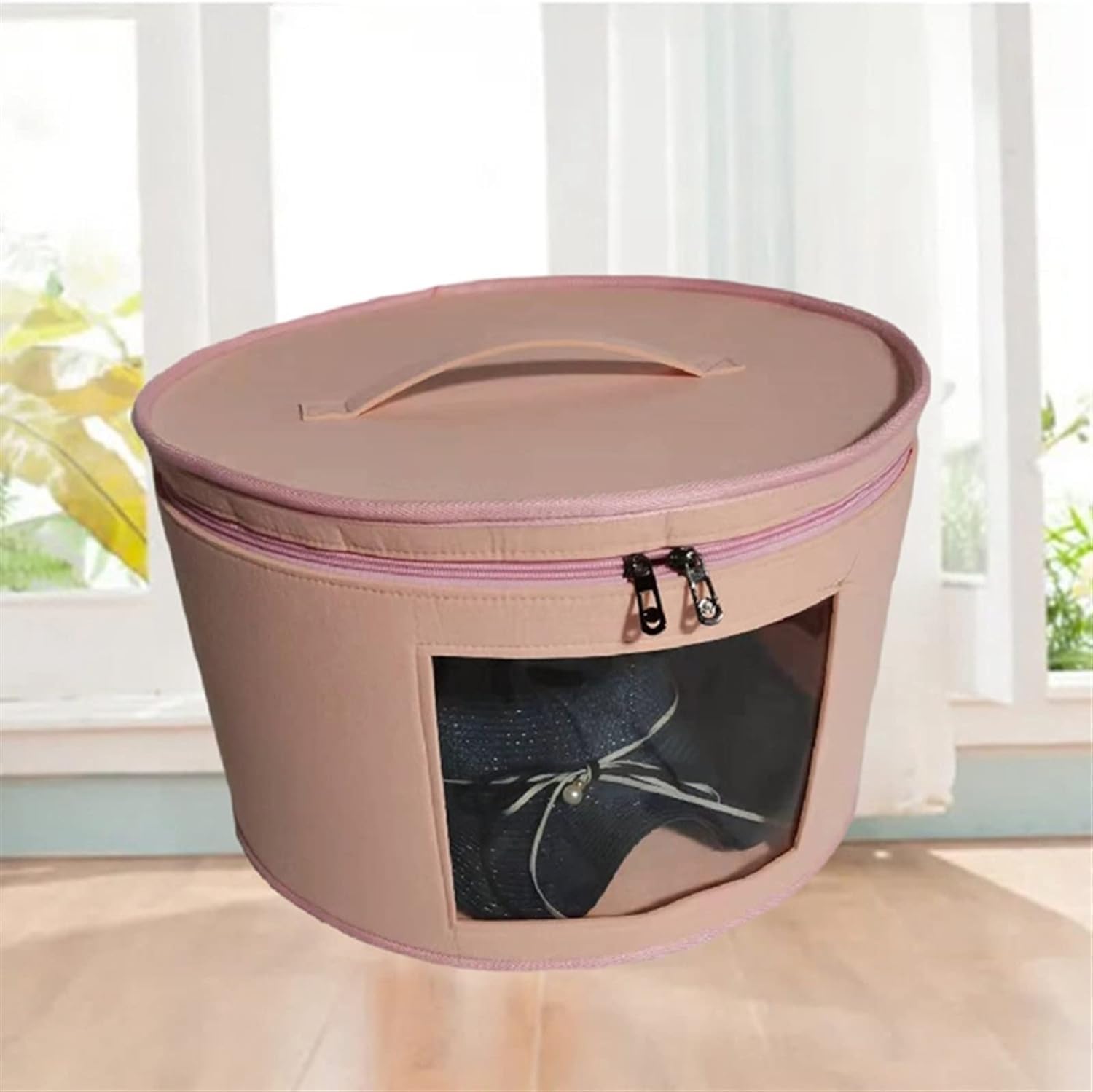 Stylish Red Hat Storage Box with Lid - Large Capacity Organizer for Women & Men's Hats | Perfect for Travel, Home Decor, and Hat Collection Display