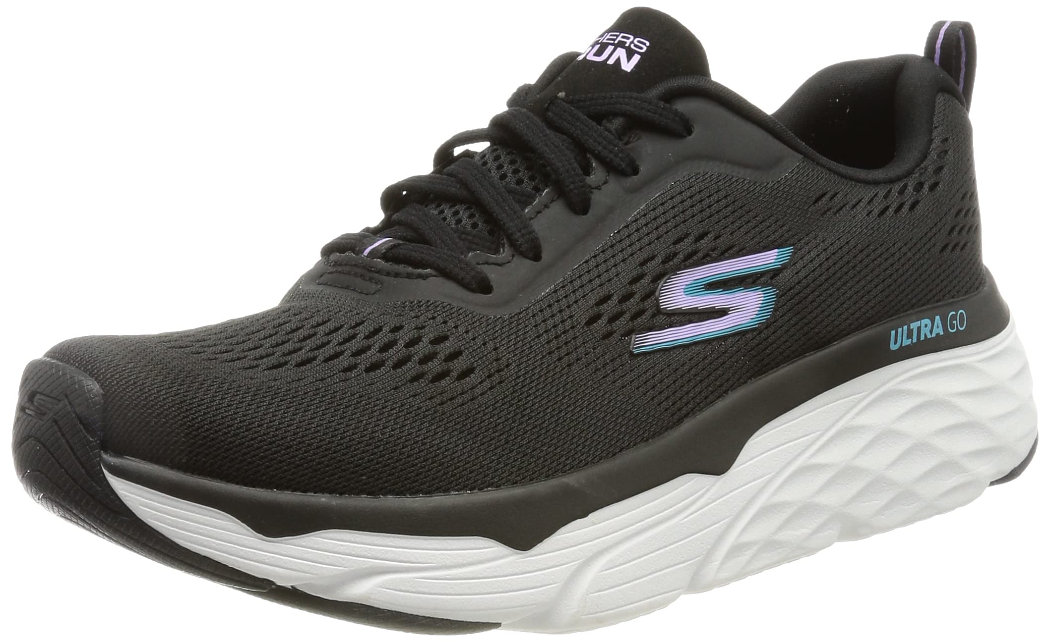 Skechers Men's Max Cushioning Elite Running Shoes - Breathable Mesh Lace-Up Sneakers for Jogging, Walking & Gym Workouts