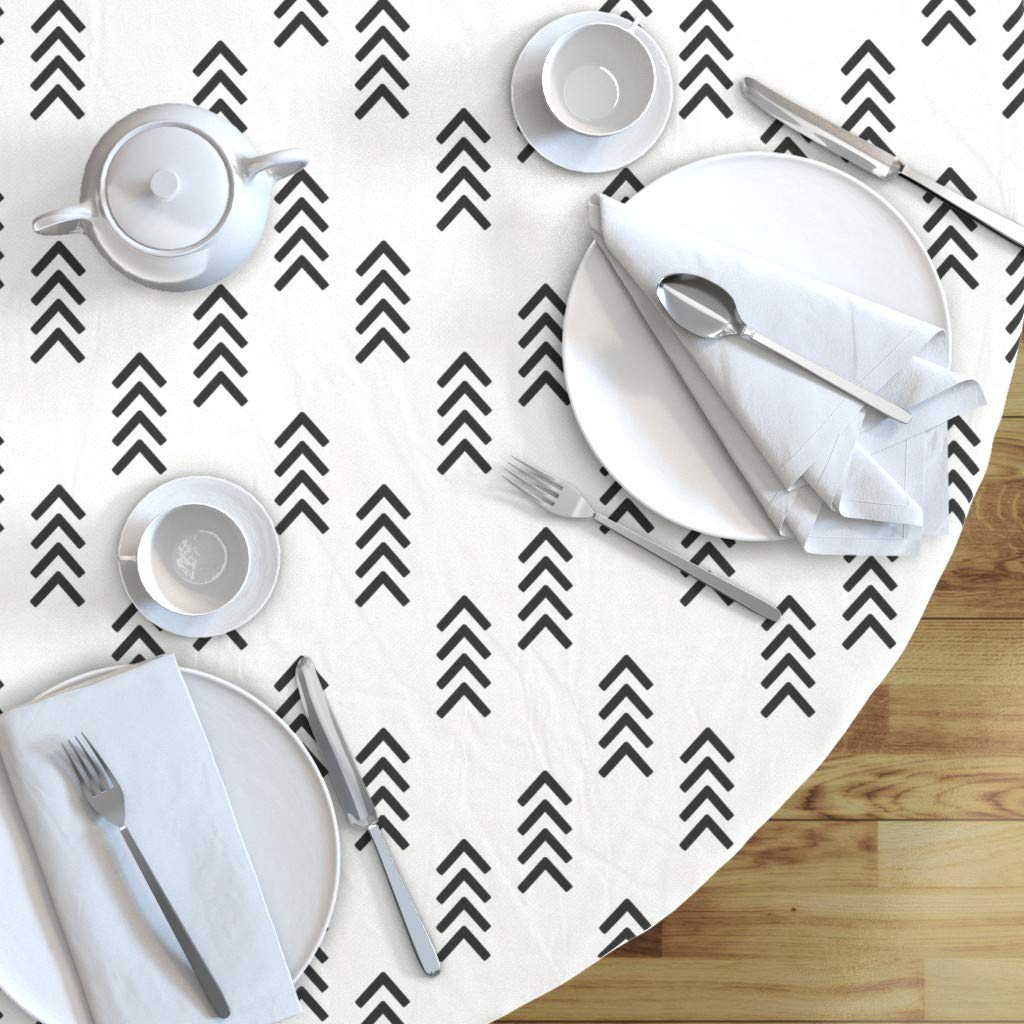 Custom Arrow Stripes Mudcloth Tablecloth - 90