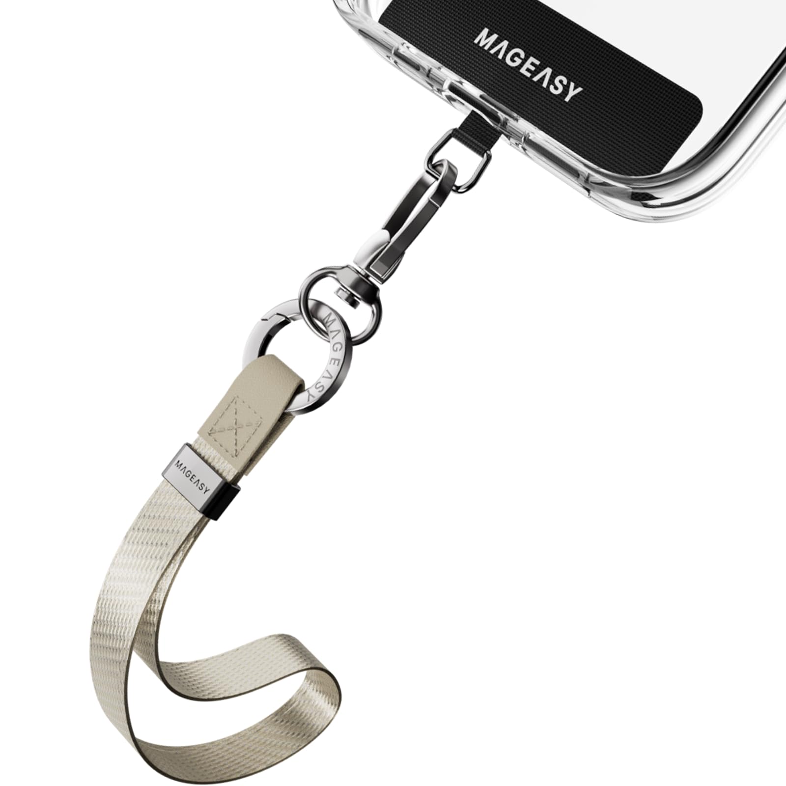 MAGEASY Universal Phone Wrist Strap with Built-in Keychain & Phone Tether Tab - Secure Hands-Free Holder for iPhone, Samsung, Smartphones - Perfect for Running, Hiking, Travel & Outdoor Activities